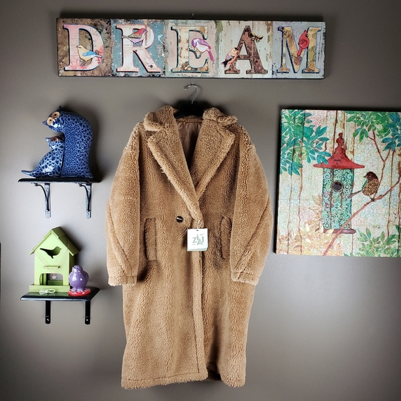 ZIAI Teddy faux fur coat EU 42 - Picture 1 of 16